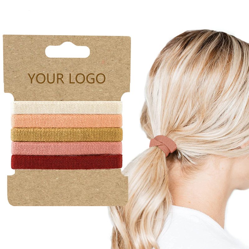 Genya RPET Customization Hair Elastics Hair tie Simple Custom Hair High-Elastic Color of Macaron for Women