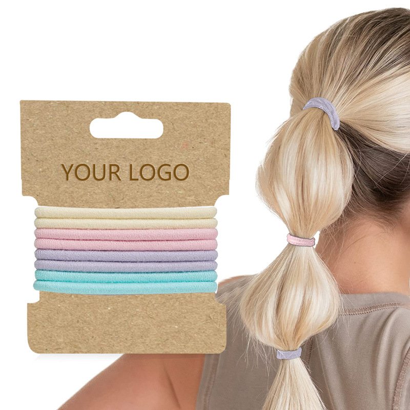 Genya RPET Customization Hair Elastics Hair tie Simple Custom Hair High-Elastic Color of Macaron for Women