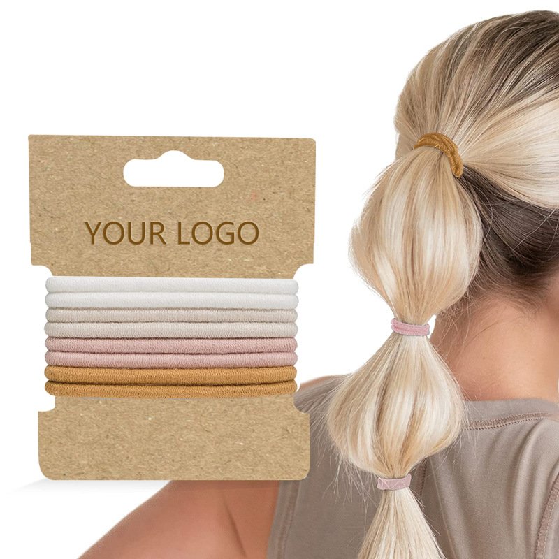 Genya RPET Customization Hair Elastics Hair tie Simple Custom Hair High-Elastic Color of Macaron for Women