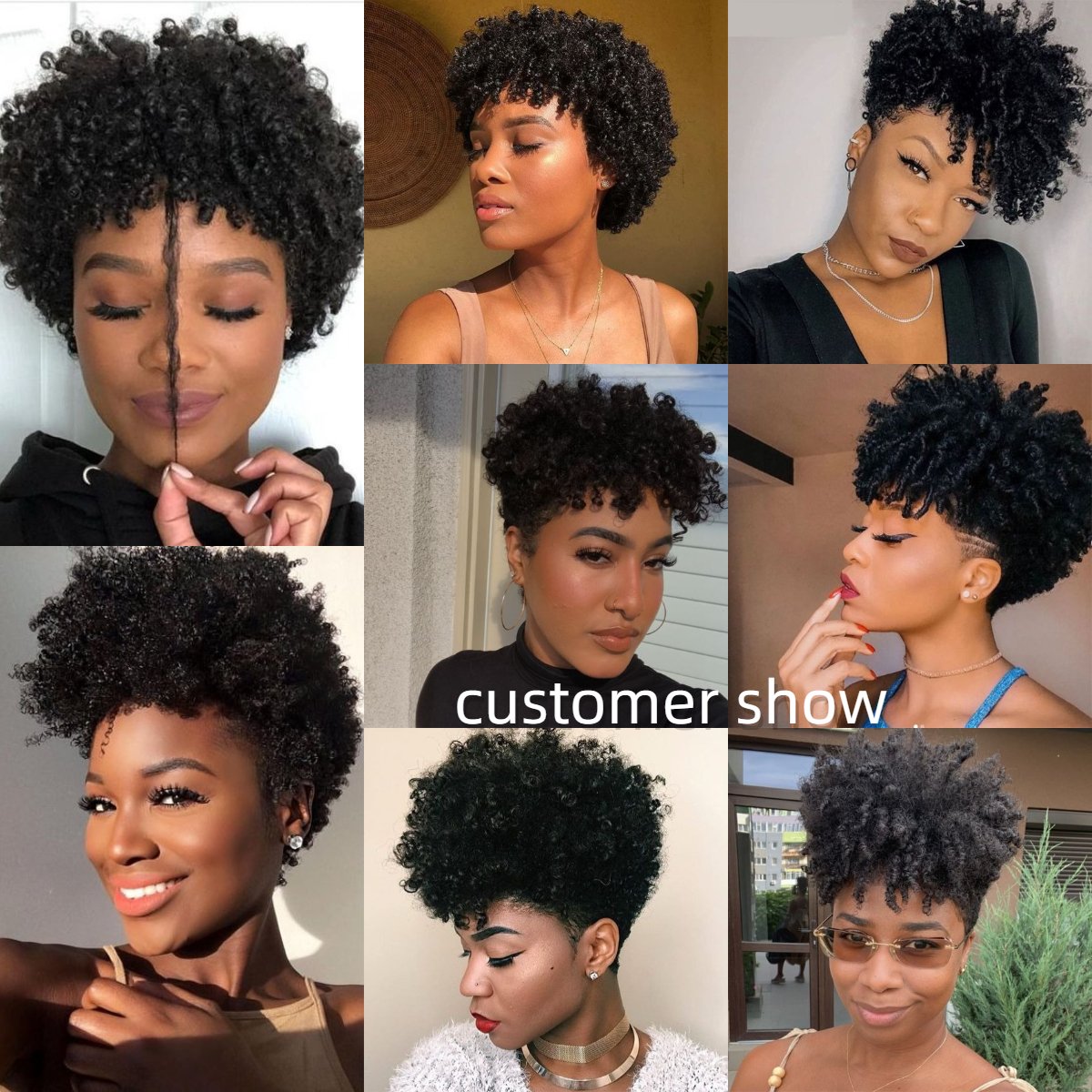 Wholesale Afro Kinky Brazilian Human Hair Wig With Bangs Short Machine Made Cuticle Aligned Hair Cheap Wigs For Black Women