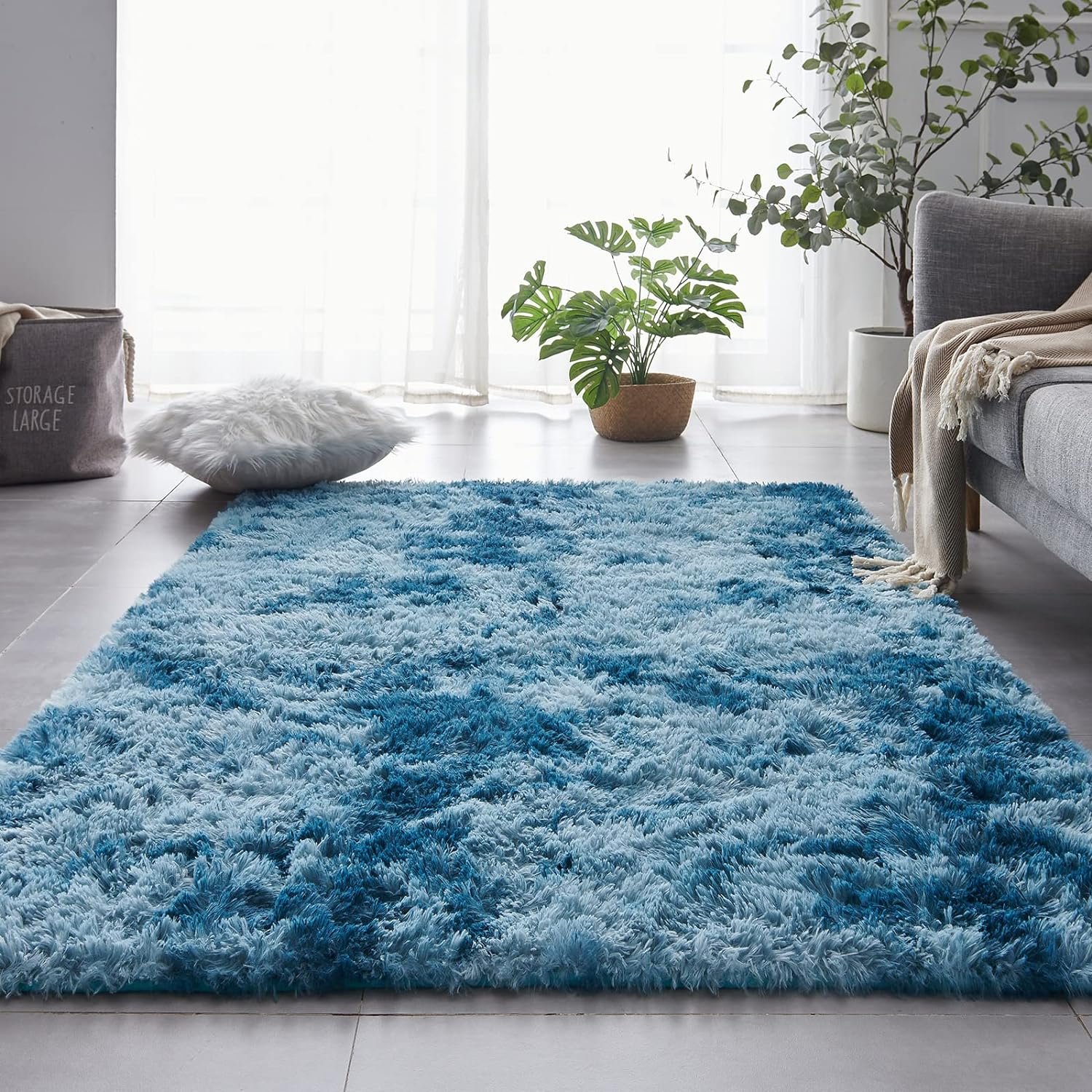 Super Soft Shaggy Rugs Fluffy Carpets Feet Tie-Dye Indoor Modern Plush Area Rugs Fuzzy Rectangular Rug