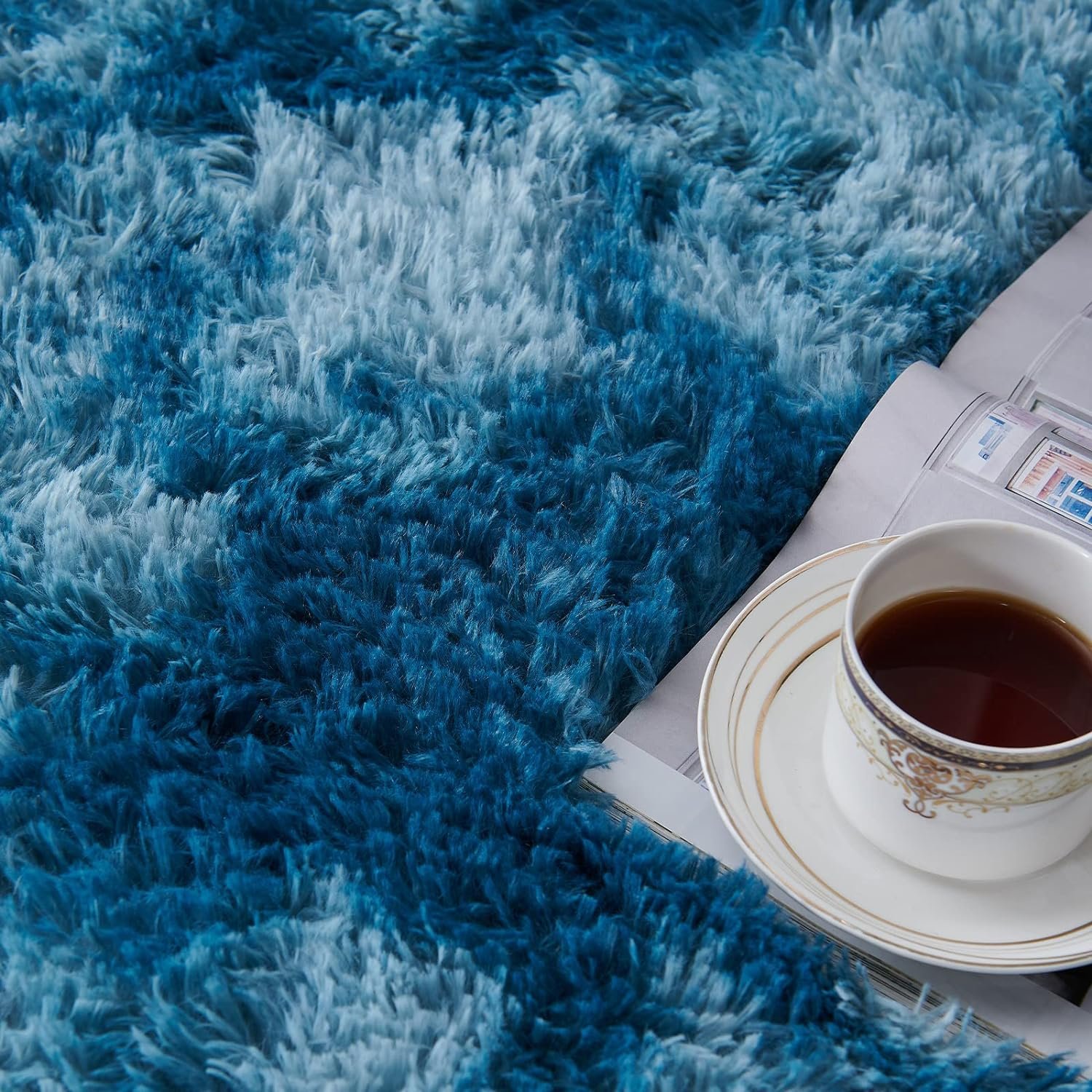 Super Soft Shaggy Rugs Fluffy Carpets Feet Tie-Dye Indoor Modern Plush Area Rugs Fuzzy Rectangular Rug
