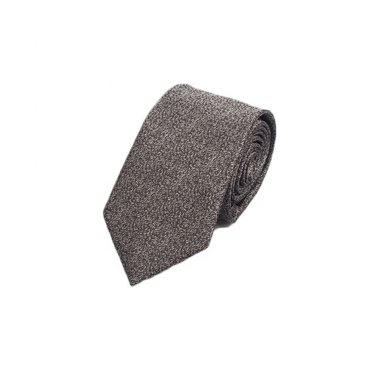 High Quality Woven Solid Grosgrain 100% Silk Jacquard Woven Ties Luxury Tie Business Grey Neckties For Men