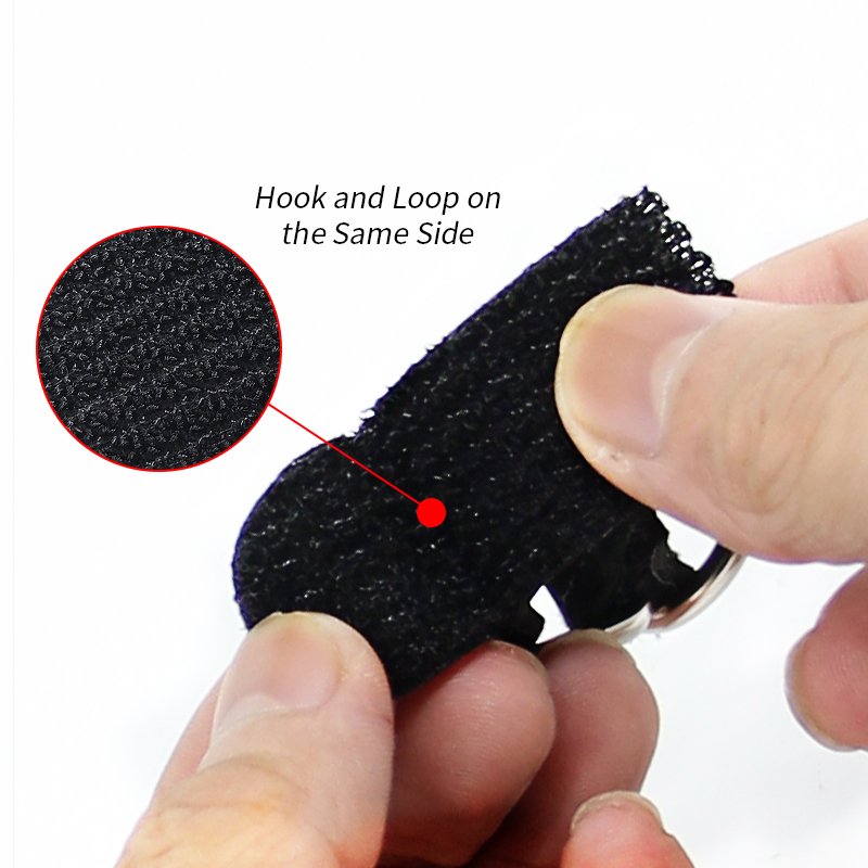 Velcroes Strap Neoprene Hook And Loop On The Same Side Cable Tie Double Metal Buckle Fishing Rod Strap