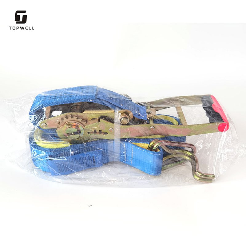 Polyester Cargo Lashing Ergo Ratchet Tie Down Strap With Swan Hook 2 Inch Heavy-Duty Ratchet Strap