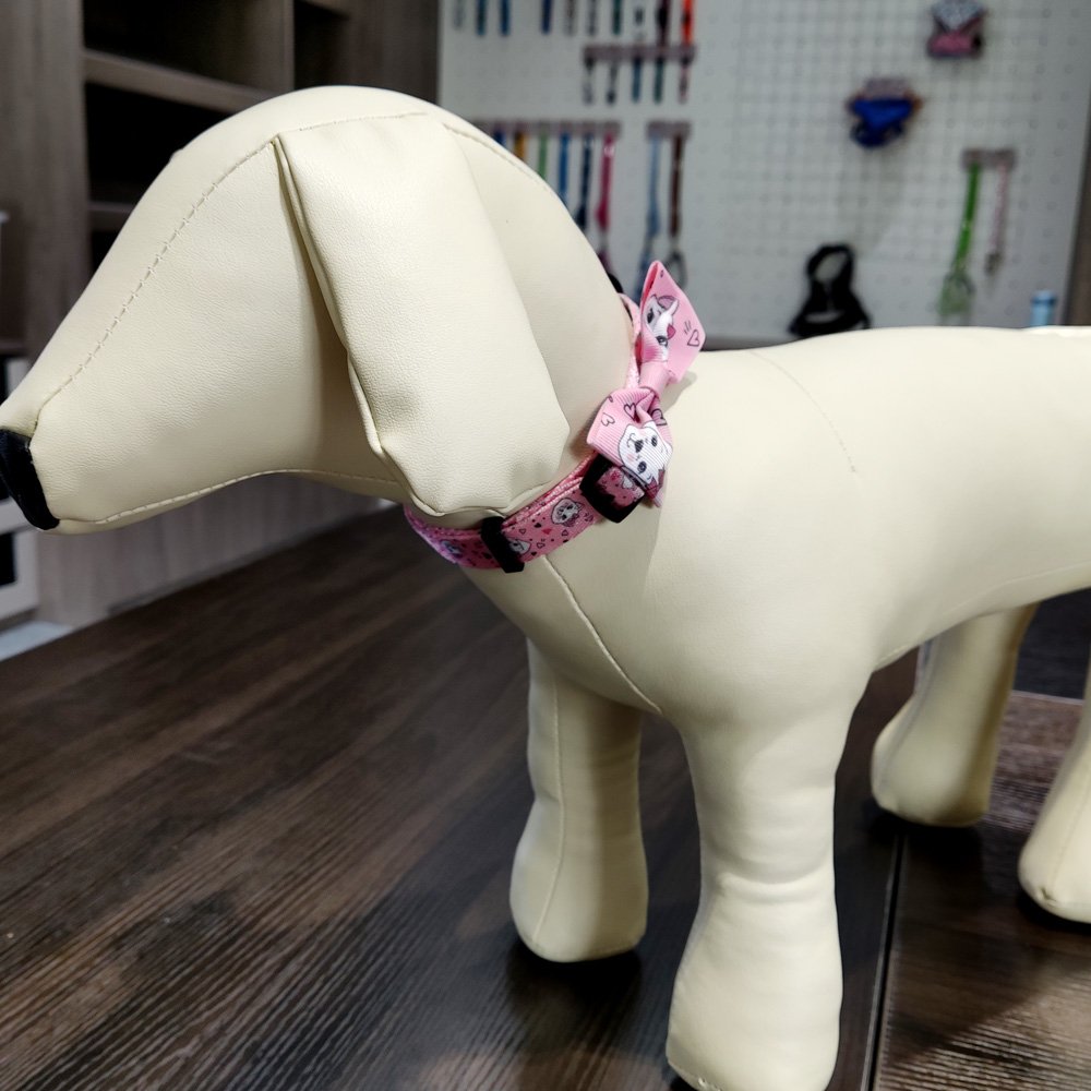 Fashion Cute Bowknot Decorative Custom Printing Pattern Polyester Bow Tie Collars For Pet Dog Cat