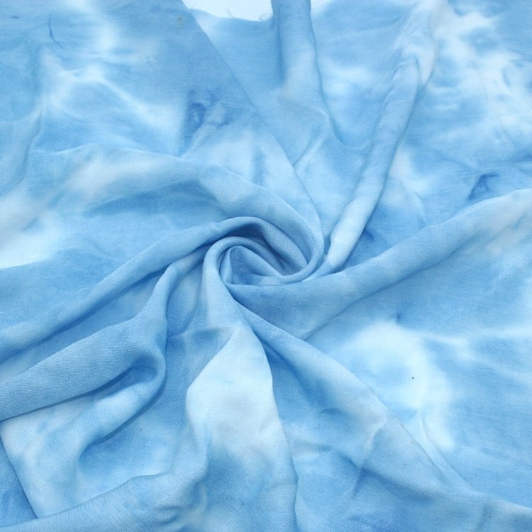 Hot selling Woven Fabric Plain 150GSM TR Leave-in imitation denim tie-dye fabric