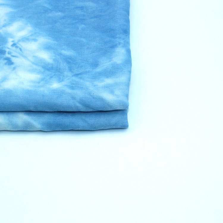Hot selling Woven Fabric Plain 150GSM TR Leave-in imitation denim tie-dye fabric