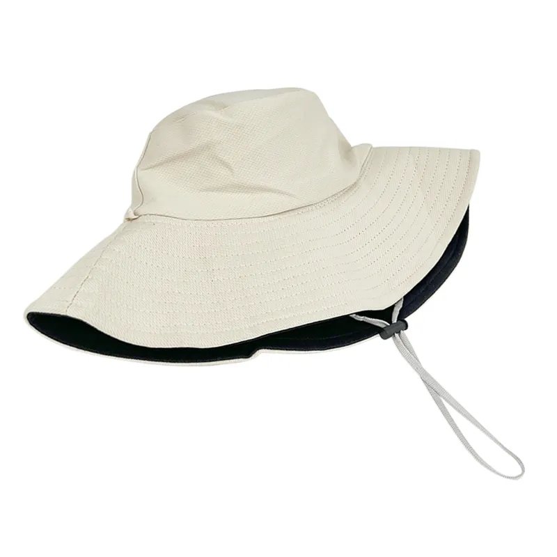Wide Brim Fisherman Women Oversized Bucket Hat Custom High Quality Summer Sun Hats Reversible Bucket Hat With String