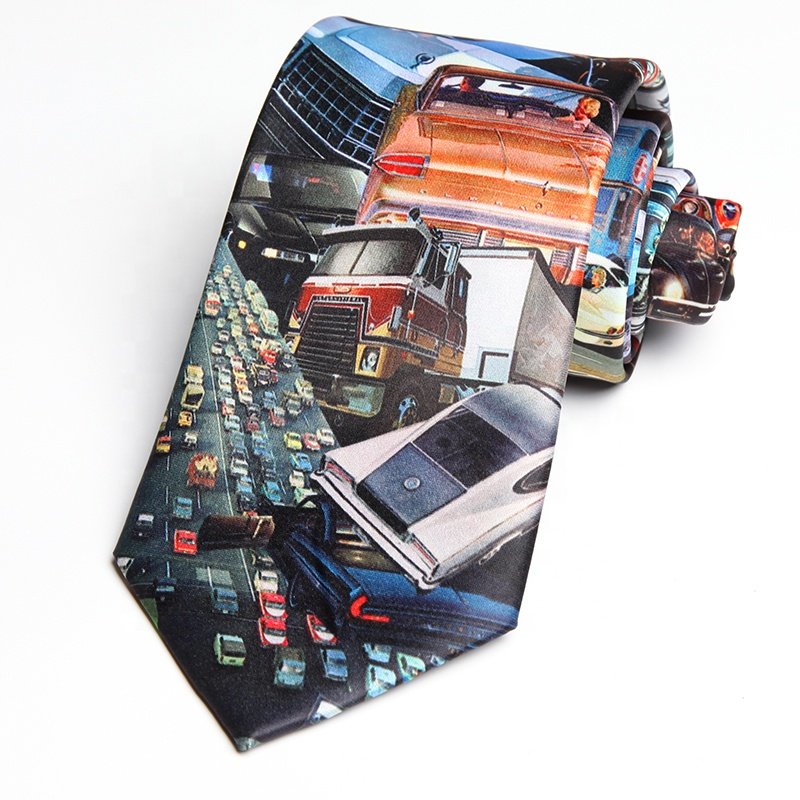 Men's hand made polyester printed neck tie 8.5cm colorful sublimation printing modern ties party for men