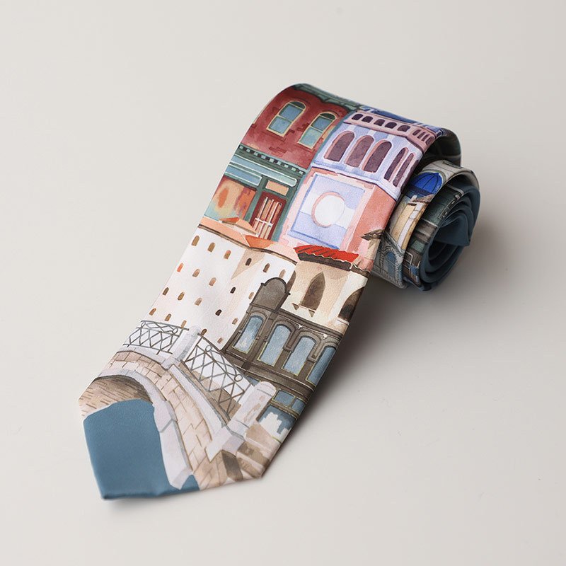 Hot Sale Wholesale Flower Man Printed Necktie Polyester Neck Tie 8CM Width For Business Male Suits Ties