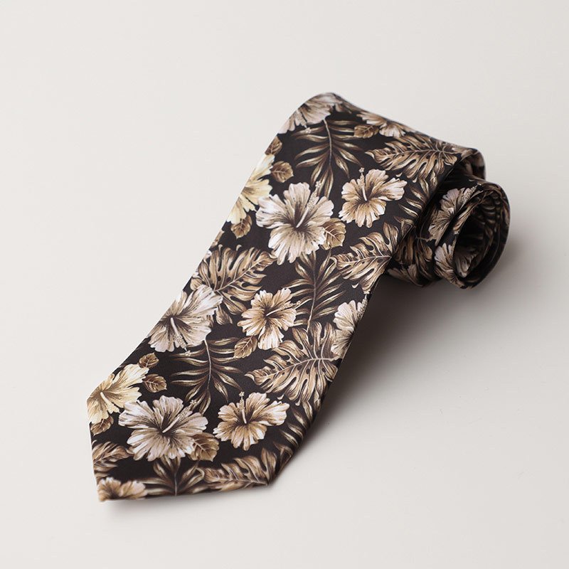 Hot Sale Wholesale Flower Man Printed Necktie Polyester Neck Tie 8CM Width For Business Male Suits Ties
