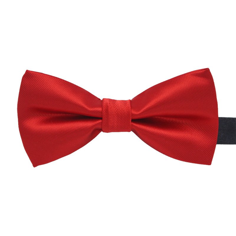 Factory Direct Best Man Bow Tie for Men Korean English Wind Red Black Single Fold Polyester Silk Tie Men's Fashion Accessory