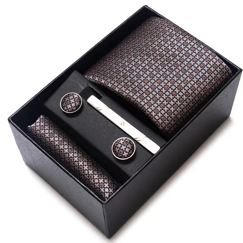 Manufacturer 2024 Wholesale Necktie Set For Men Business Luxury Men Tie Sets In Gift Box