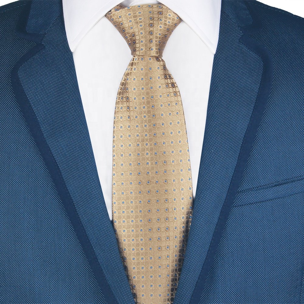 Man Fashion Elegant 100% Silk Handmade Orange Yellow Paisley Plaid Golden Tie