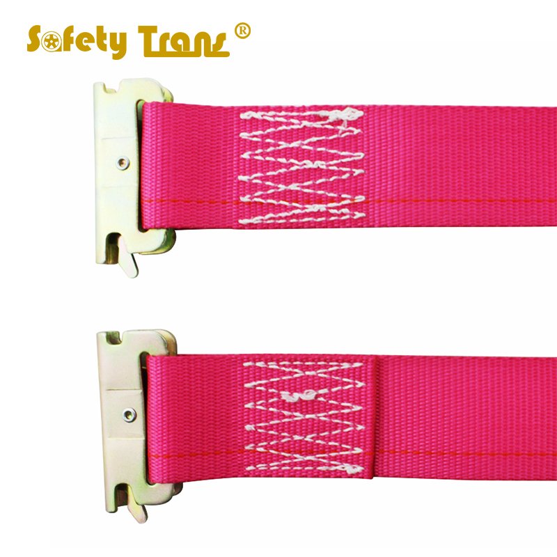 Customized 2inch 2ton Aluminium Handle Ratchet tie down webbing strap with Hook