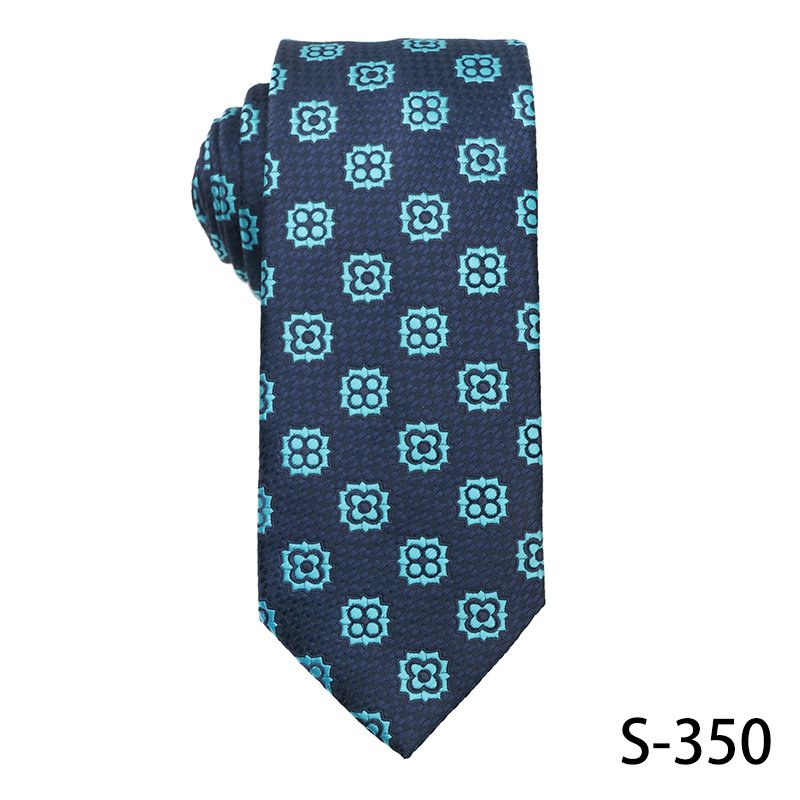 Shengzhou Business Lake Blue Polyester Woven Necktie For Men Luxury Men Ties Silk Ties For Men
