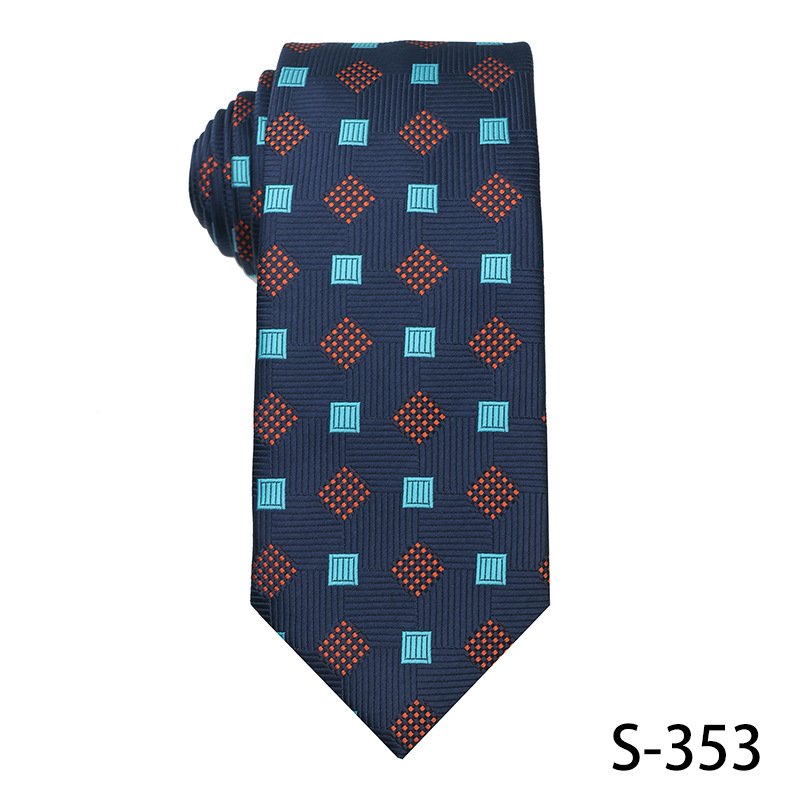 Shengzhou Business Lake Blue Polyester Woven Necktie For Men Luxury Men Ties Silk Ties For Men