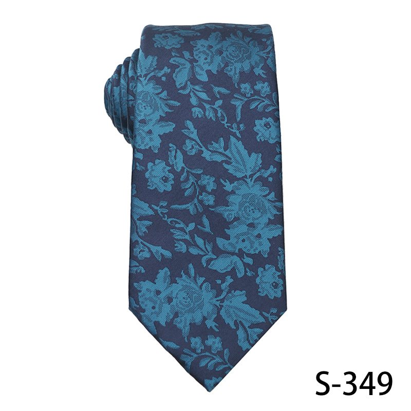 Shengzhou Business Lake Blue Polyester Woven Necktie For Men Luxury Men Ties Silk Ties For Men
