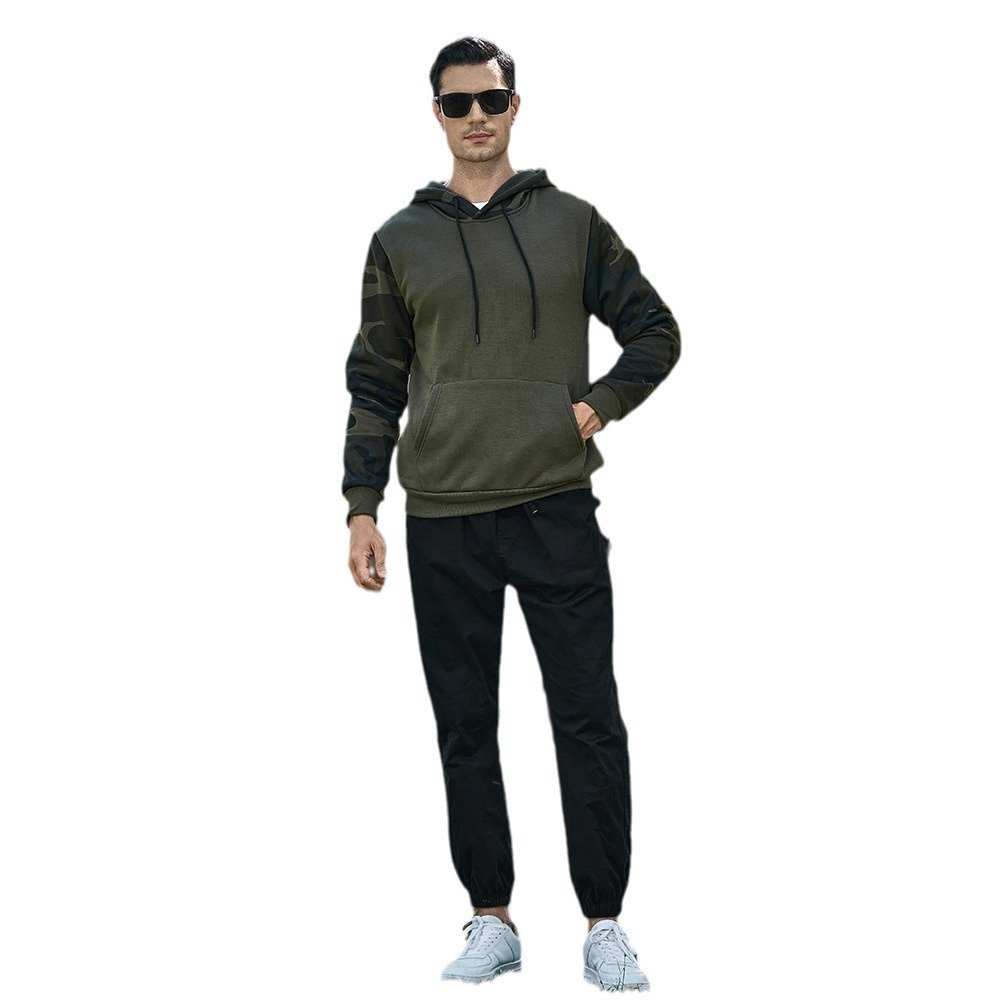 2024 new color block design camo hoodie Fashion outdoor hoodie Wholesale polyester hoodie
