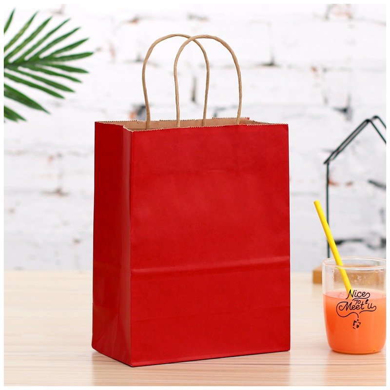 Wholesale Handiness Low MOQ Quantity Is With Preferential Treatment Kraft Paper Shopping Bag