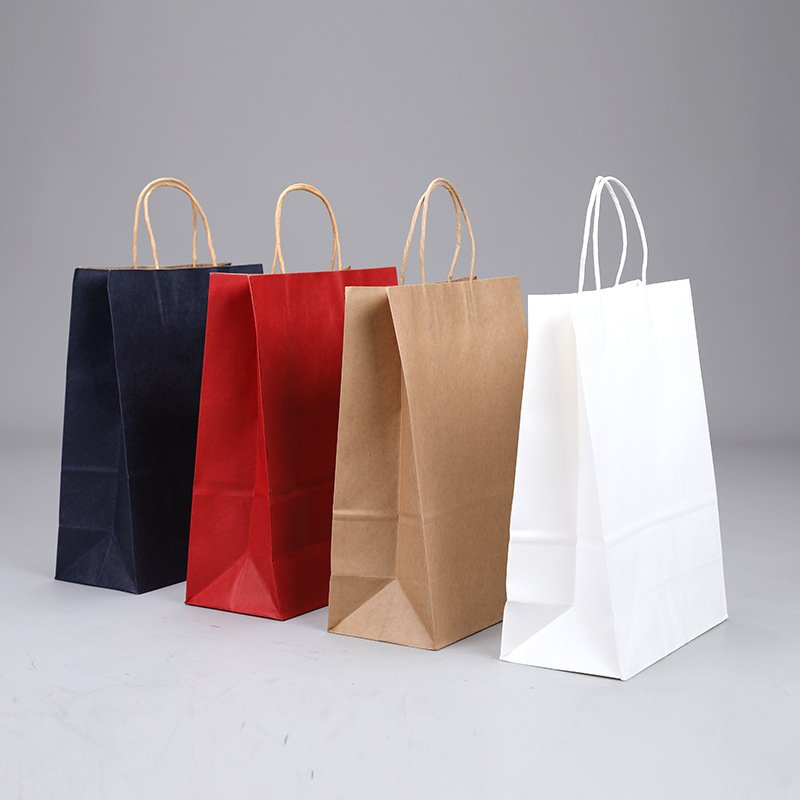 Wholesale Handiness Low MOQ Quantity Is With Preferential Treatment Kraft Paper Shopping Bag