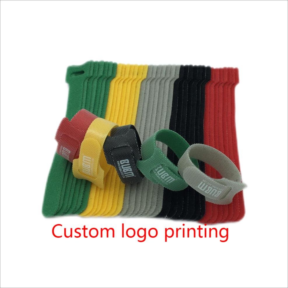 7 Standard Colors Self Locking Reusable Multi Size Cable Tie Nylon Fastener Hook and Loop Adjustable Straps Cord Ties