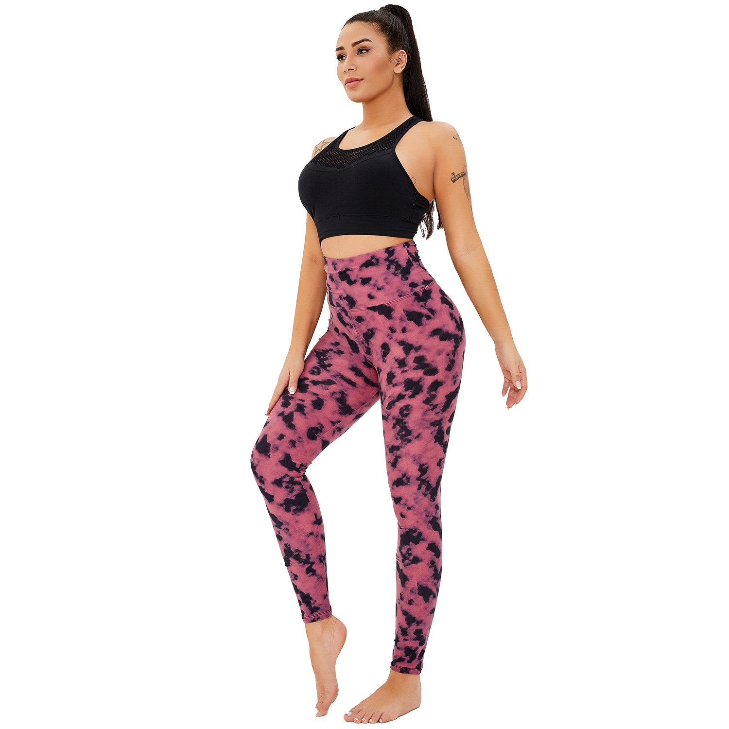 Hot Selling Custom Wholesale Ladies High Waist Tie Dye Fitness Gym Sexy Seamed Custom Yoga Pants Spandex Buttery Soft Legging