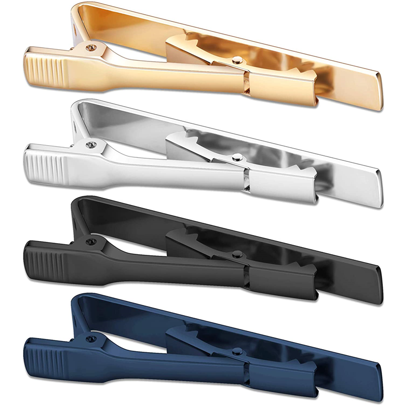 Tie Clips for Men,Classic Tie Clip Necktie Tie Bar Pinch Clips Suitable for Wedding Anniversary Business and Daily Life