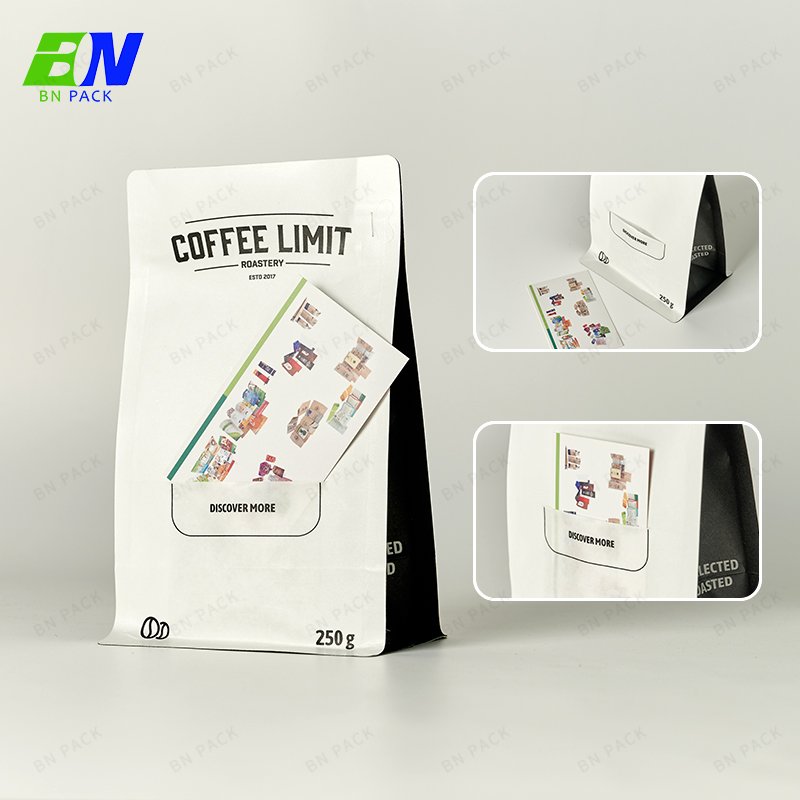 250g 500g 1kg Flat bottom pouch Custom Empty Coffee Bags Custom Printed, Coffee Beans Packaging Bags