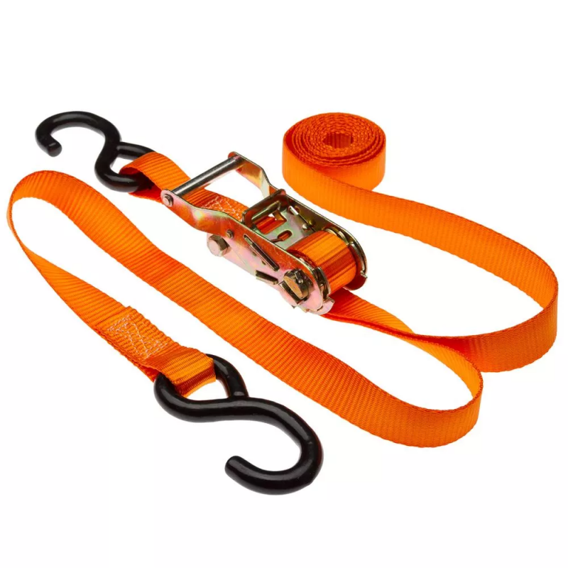 Hot Selling S hook Cam Buckle 25 mm Ratchet Tie Down Strap For Cargo Lashing