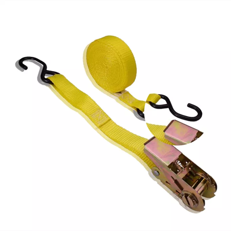 Hot Selling S hook Cam Buckle 25 mm Ratchet Tie Down Strap For Cargo Lashing