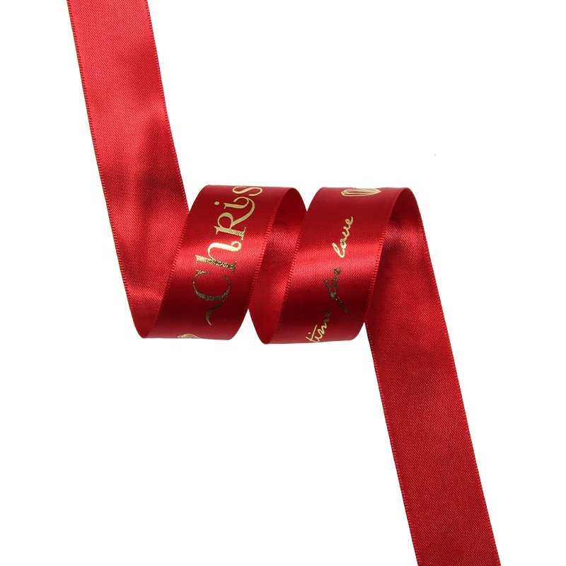 E-Magic Customized Christmas Tree Pendant Gift Ribbon Rolls Satin Tie Ribbon Christmas Ribbon