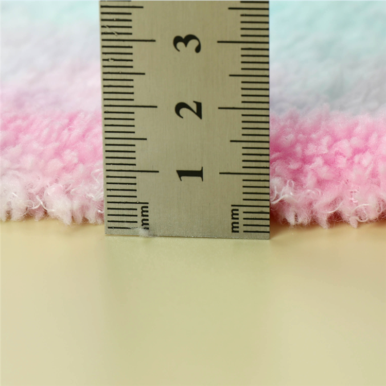 Colorful tie dye pattern soft sherpa fleece fabric for blanket