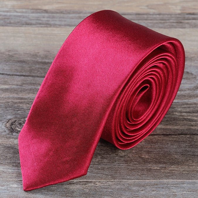 Custom Tie For Men 5cm Slim Tie Solid Color Necktie Polyester Narrow Royal Blue Gold Party Formal Fashion Ties Hot Selling