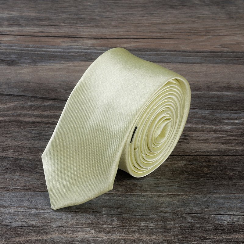Custom Tie For Men 5cm Slim Tie Solid Color Necktie Polyester Narrow Royal Blue Gold Party Formal Fashion Ties Hot Selling
