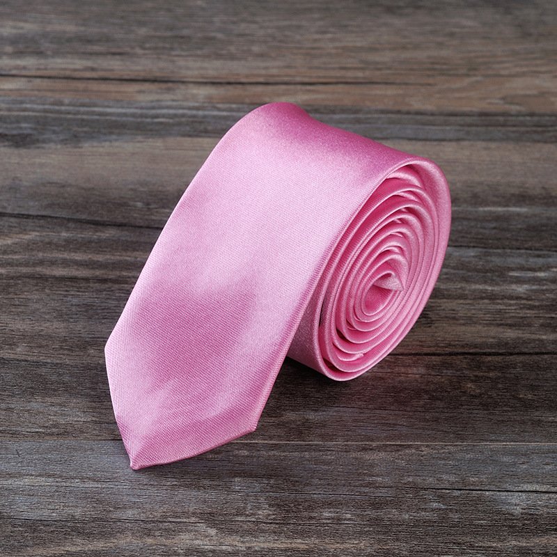 Custom Tie For Men 5cm Slim Tie Solid Color Necktie Polyester Narrow Royal Blue Gold Party Formal Fashion Ties Hot Selling
