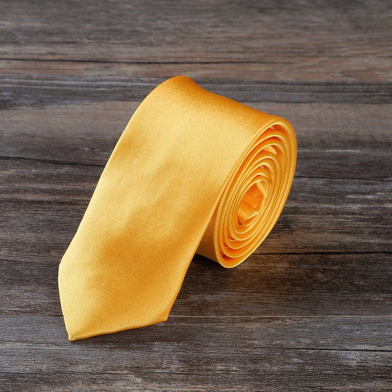 Custom Tie For Men 5cm Slim Tie Solid Color Necktie Polyester Narrow Royal Blue Gold Party Formal Fashion Ties Hot Selling