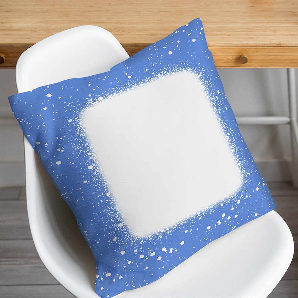 Wholesale printing Christmas DIY Deco Tie Dye Polyester Pillow Cover Custom Logo Sublimation Faux Bleached Blank Pillow Case