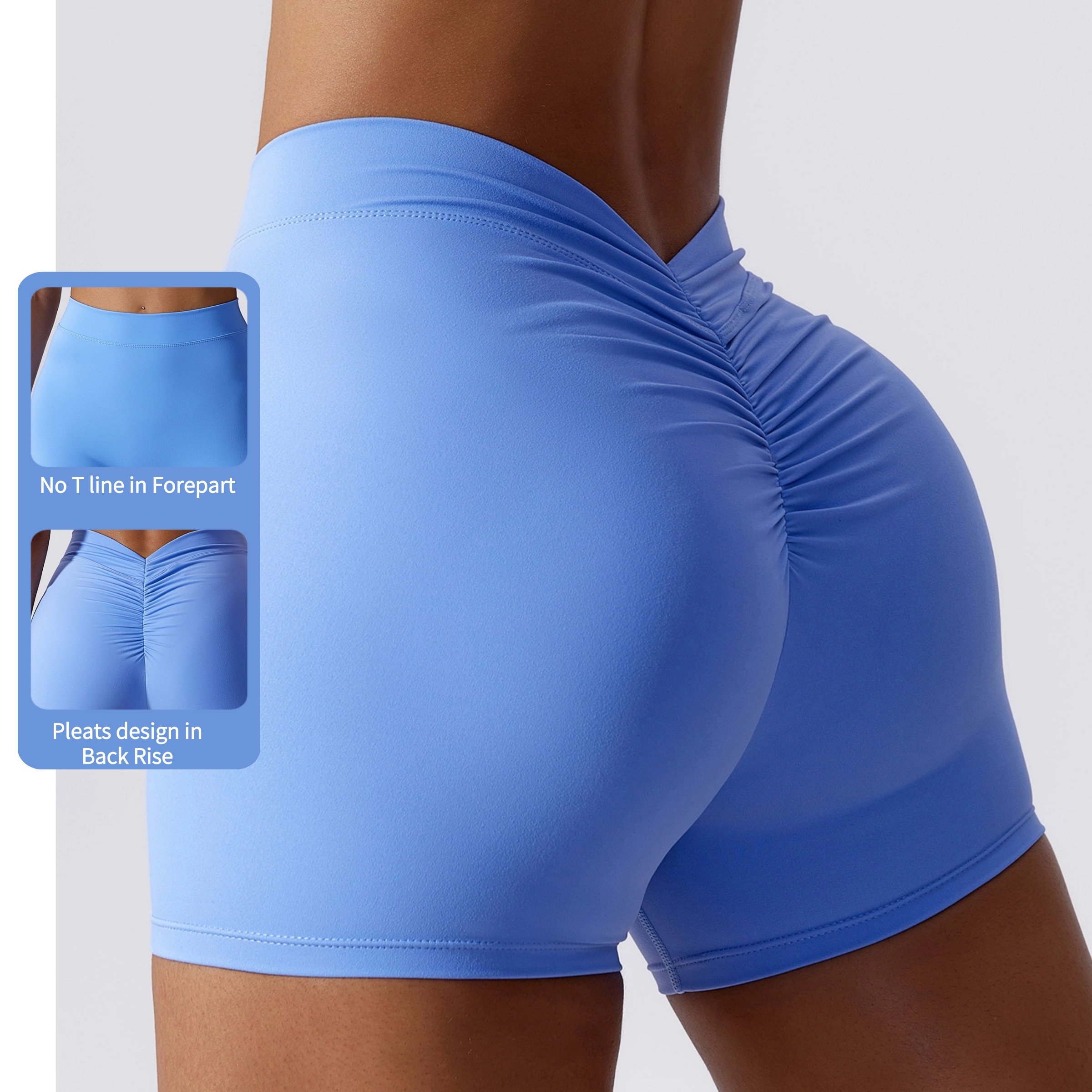 Seamless Gym Shorts for Women Scrunch Butt Shorts High-Rise Scrunch Jogging Pants Women Short