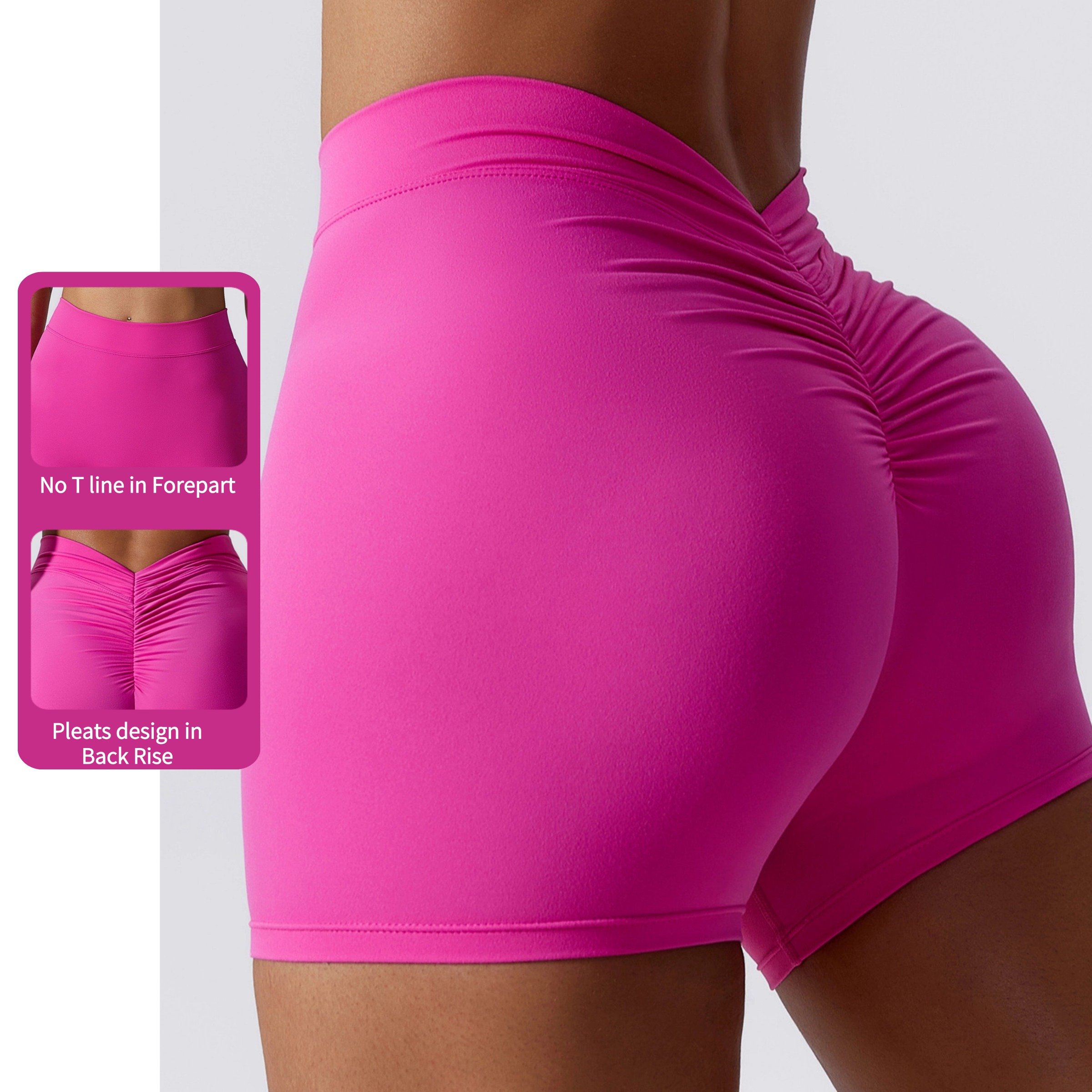 Seamless Gym Shorts for Women Scrunch Butt Shorts High-Rise Scrunch Jogging Pants Women Short