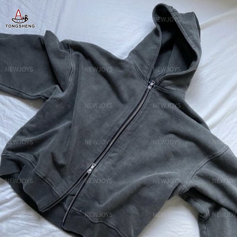 Full Zip Up Hoodie Manufacturer Custom Heavyweight Oversized Cotton Men's Quality Double Two Way Zipper Hoodie Men