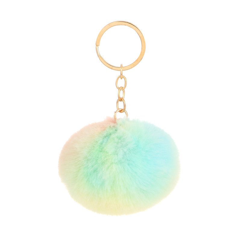 8cm tie-dye color hairball car pendant hairball pendant