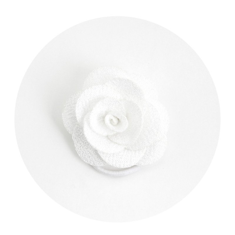Flower Hair Ties 1.7 inch Floral Elastic Band Ponytail Holders Hair Dance Ballet Accessories for Baby Girls Infants Kids