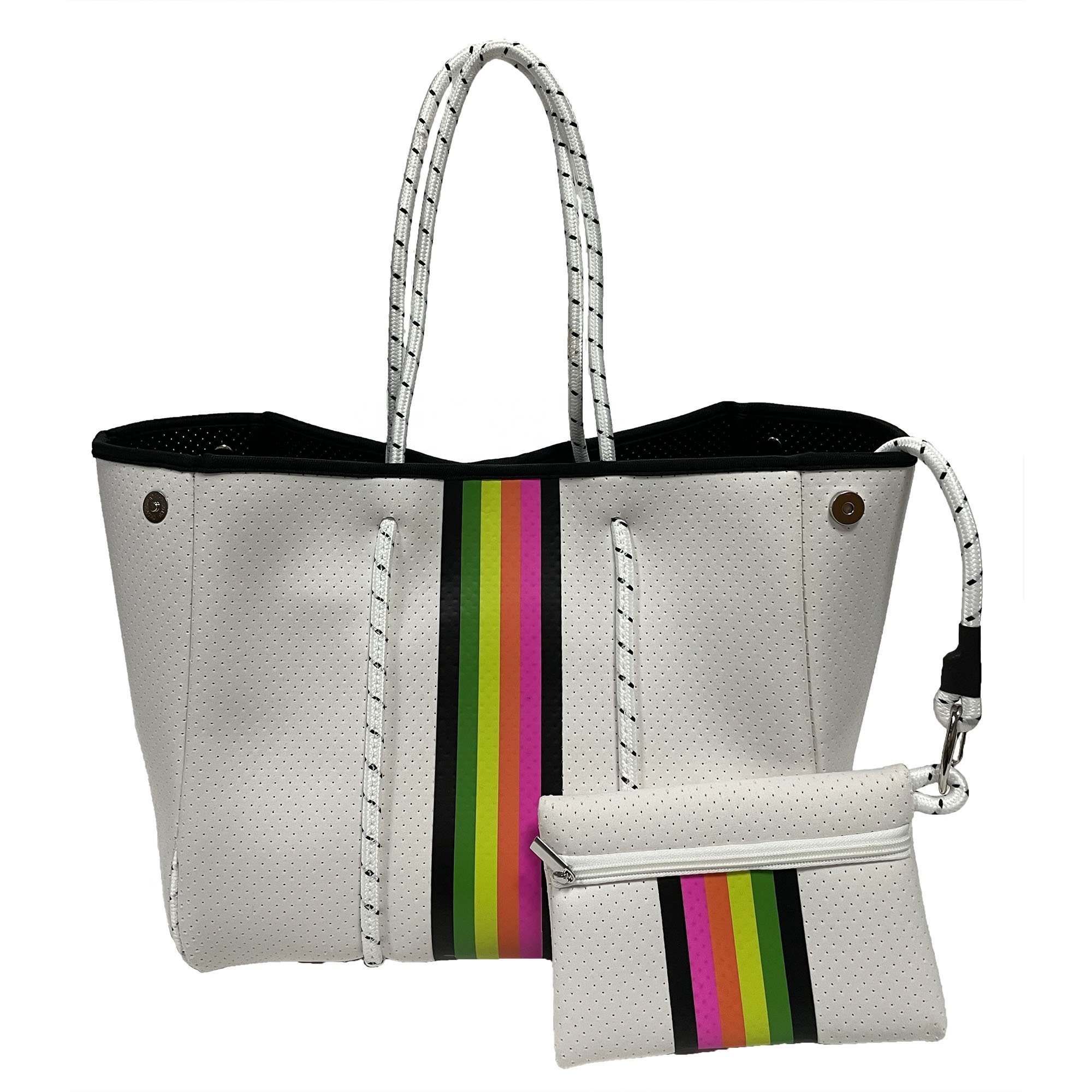 Dropshipping Waterproof Custom Logo Printed Large Shoulder Cooler Bag Women Neoprene Beach Tote Bag