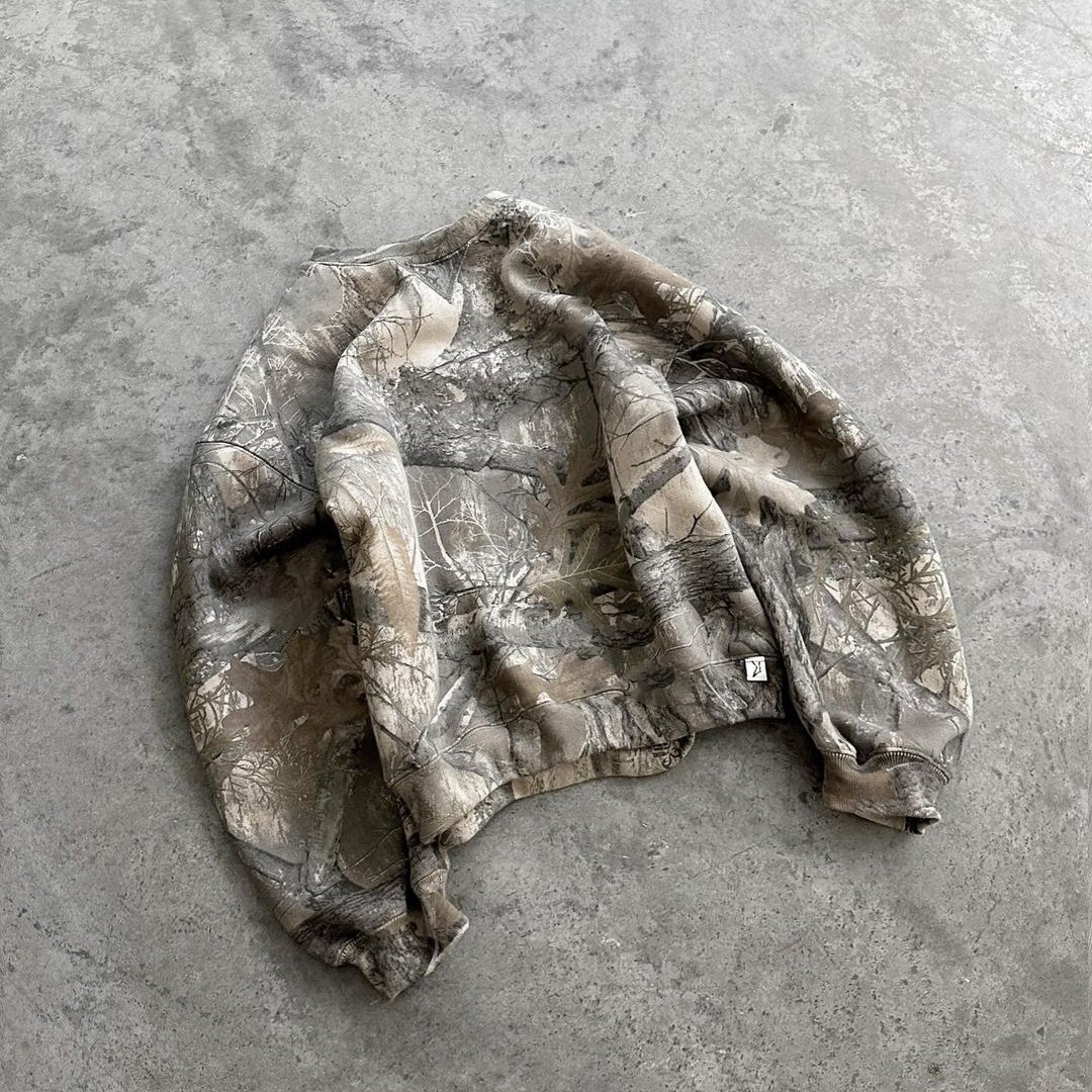 OEM Custom Pullover Boxy 100% Cotton Dtg Print Vintage Camouflage Hoodie Men Real Tree Heavy Hunting Hoodie