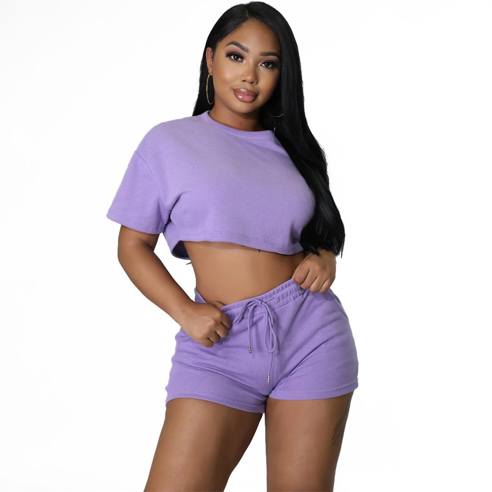 Custom Logo 2024 Summer New Women Clothes Tie Dye Casual Outfits Two Piece Short Set Activewear Sports Suits