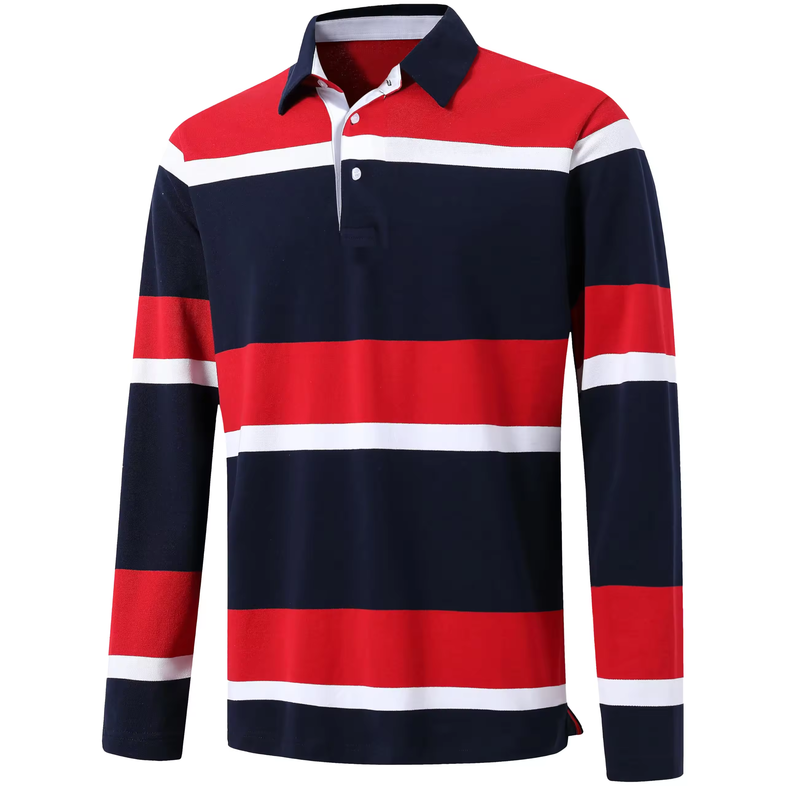 High quality eco friendly sublimation printing rugby jersey long sleeve custom sports rugby team polo training t shirts