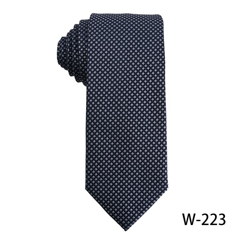 Navy blue high density business formal tie for men, Men's suit tie made of 100% polyester, Men's luxury ties stock