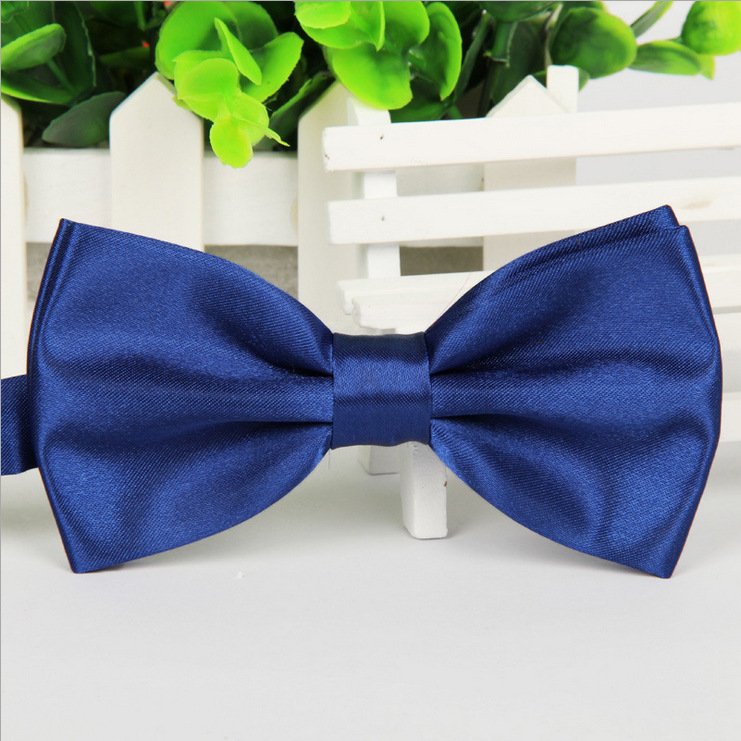 Cheap Solid Color Bow Tie Butterfly Polyester Bowtie Red Blue Black for Men Male 12*6cm